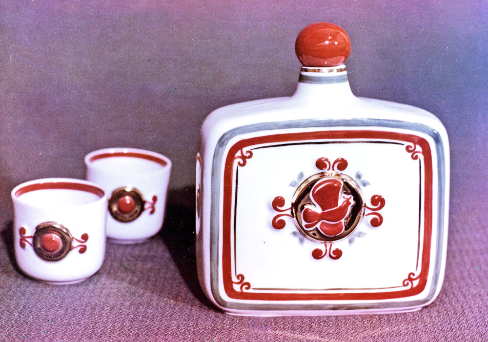 Набір «Червоний птах». 1980. Порцеляна